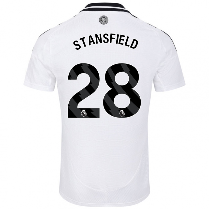 Niño Camiseta Jay Stansfield #28 Blanco 1ª Equipación 2024/25 La Camisa