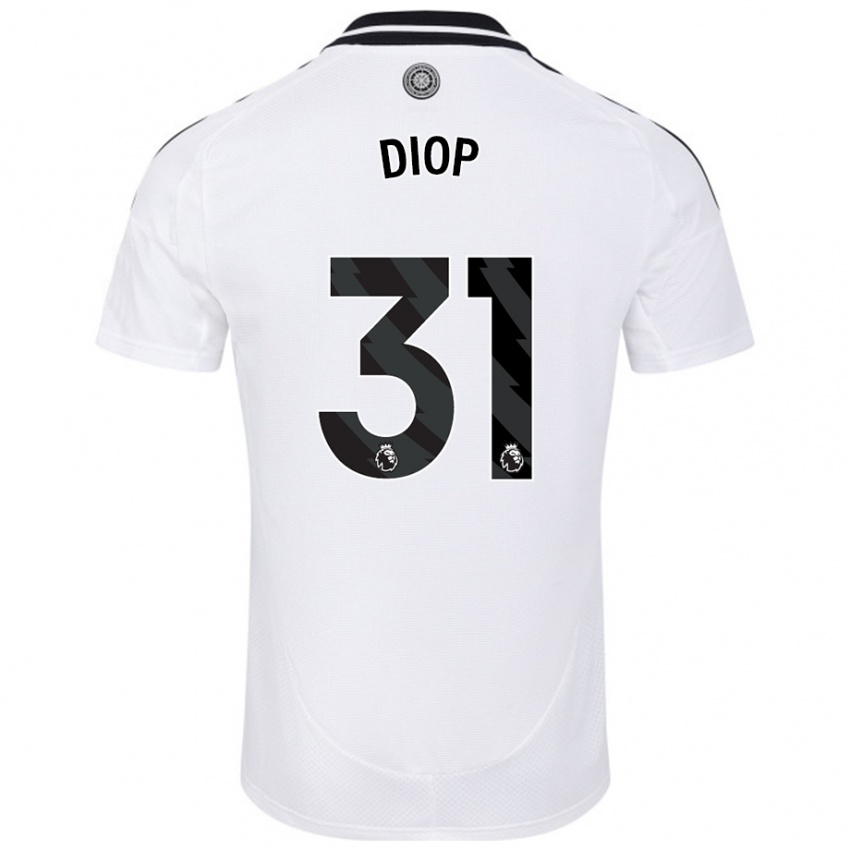 Niño Camiseta Issa Diop #31 Blanco 1ª Equipación 2024/25 La Camisa