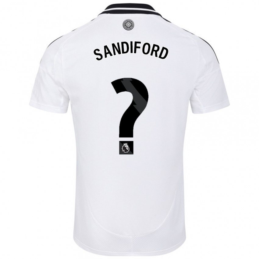 Niño Camiseta Shaquille Sandiford #0 Blanco 1ª Equipación 2024/25 La Camisa