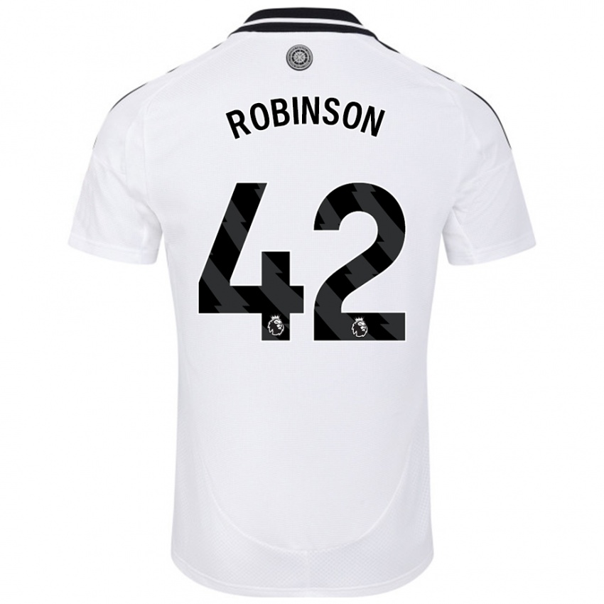 Niño Camiseta Charlie Robinson #42 Blanco 1ª Equipación 2024/25 La Camisa