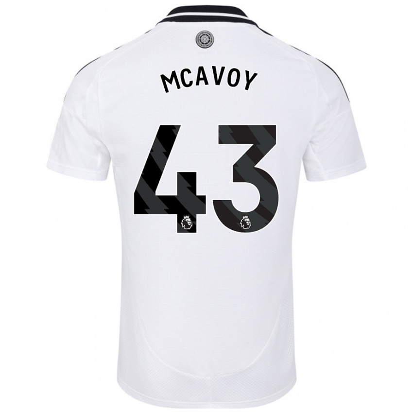 Niño Camiseta Connor Mcavoy #43 Blanco 1ª Equipación 2024/25 La Camisa