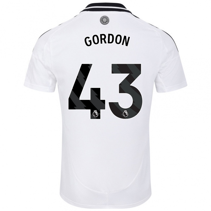 Niño Camiseta Lemar Gordon #43 Blanco 1ª Equipación 2024/25 La Camisa