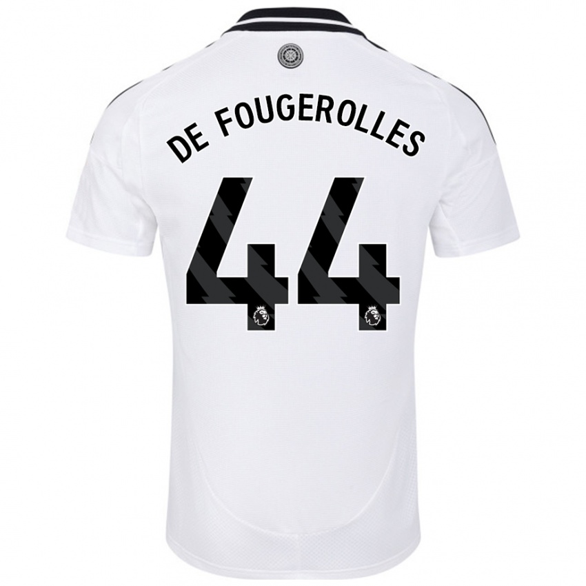 Niño Camiseta Luc De Fougerolles #44 Blanco 1ª Equipación 2024/25 La Camisa