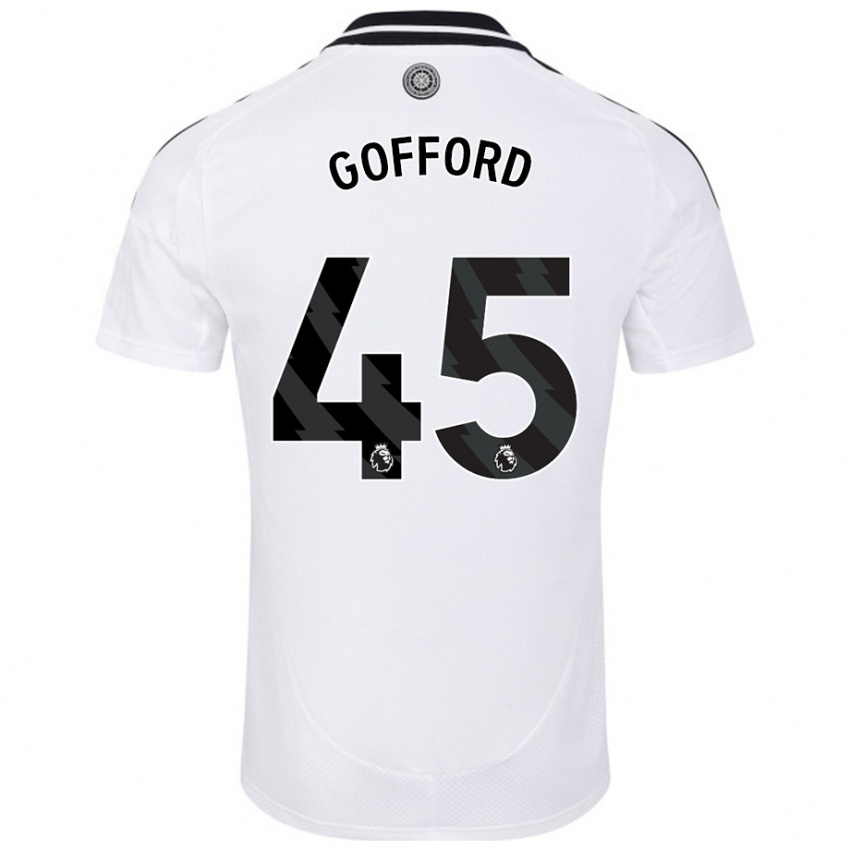 Niño Camiseta Oliver Gofford #45 Blanco 1ª Equipación 2024/25 La Camisa