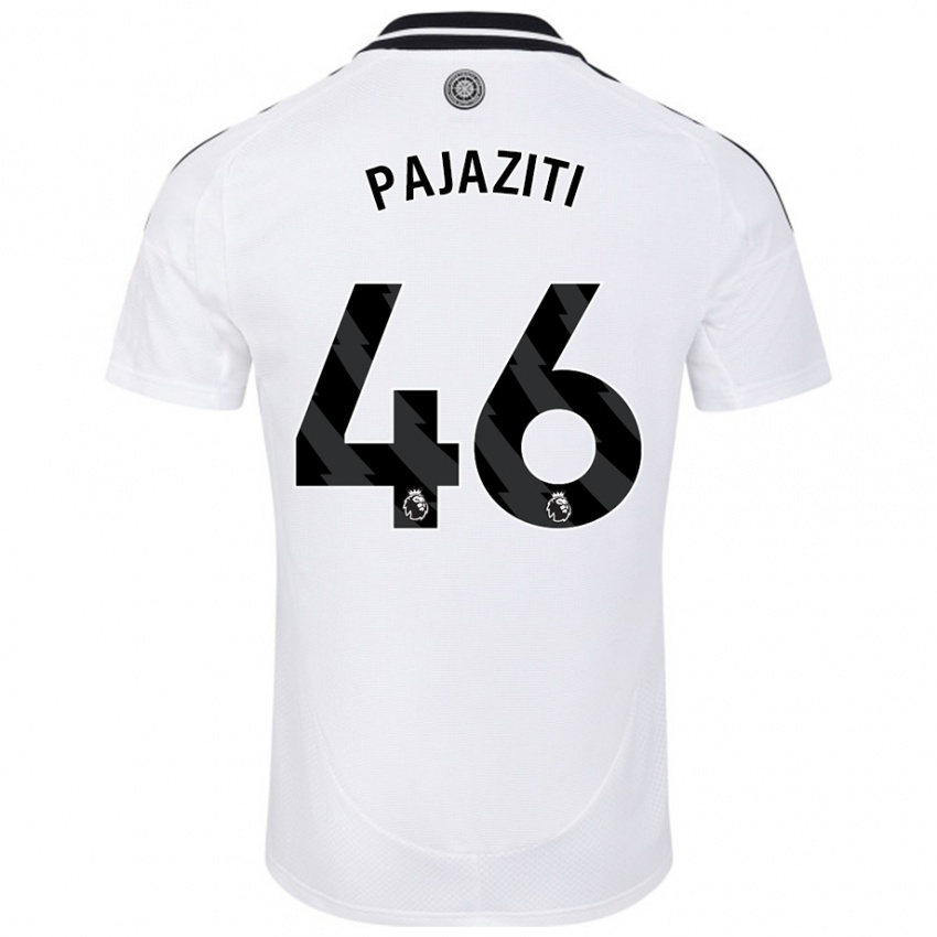 Niño Camiseta Adrion Pajaziti #46 Blanco 1ª Equipación 2024/25 La Camisa