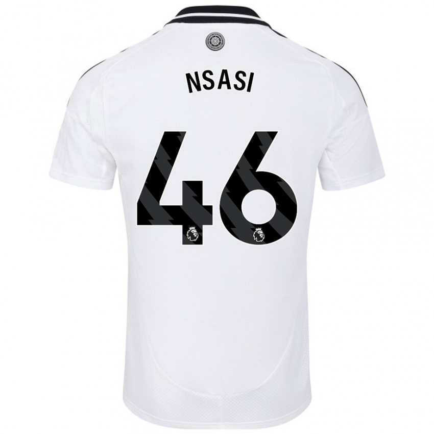 Niño Camiseta Eddie Nsasi #46 Blanco 1ª Equipación 2024/25 La Camisa