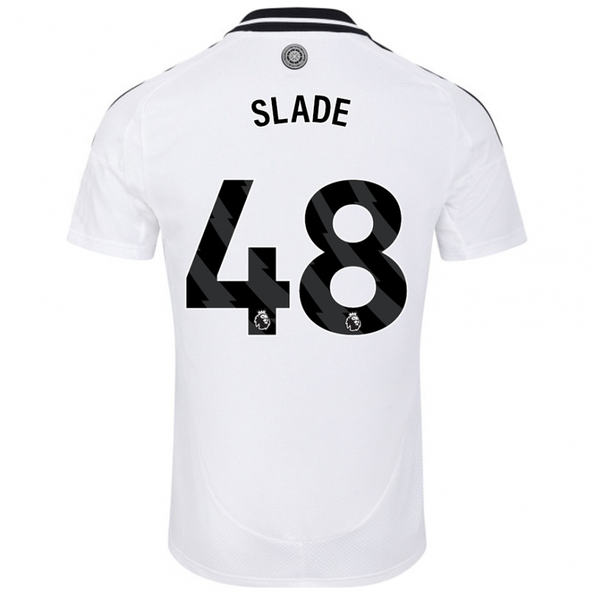 Niño Camiseta Bradley Slade #48 Blanco 1ª Equipación 2024/25 La Camisa