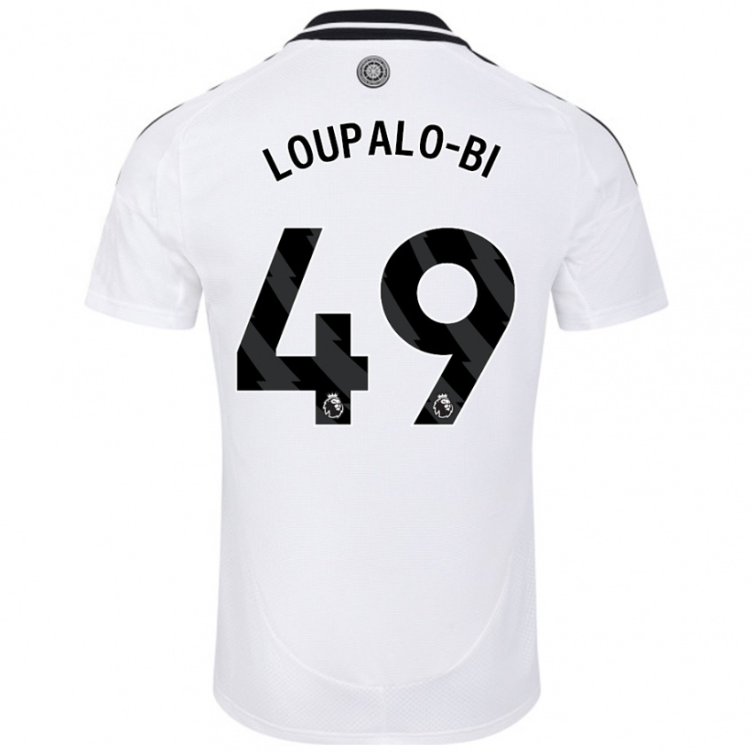 Niño Camiseta Aaron Loupalo-Bi #49 Blanco 1ª Equipación 2024/25 La Camisa