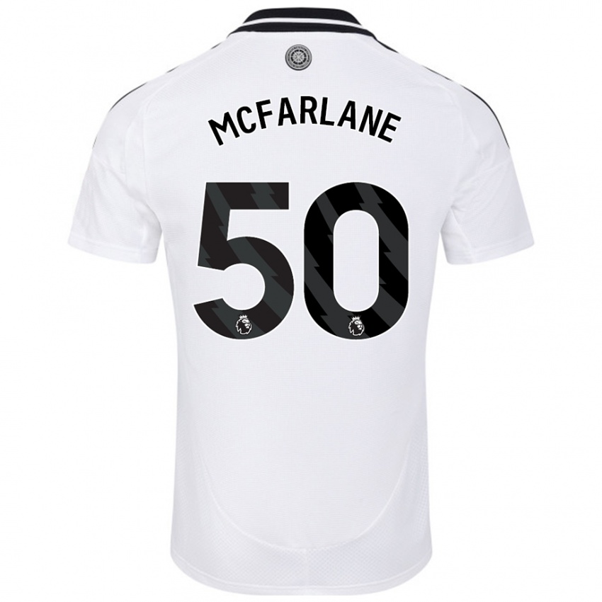 Niño Camiseta Callum Mcfarlane #50 Blanco 1ª Equipación 2024/25 La Camisa