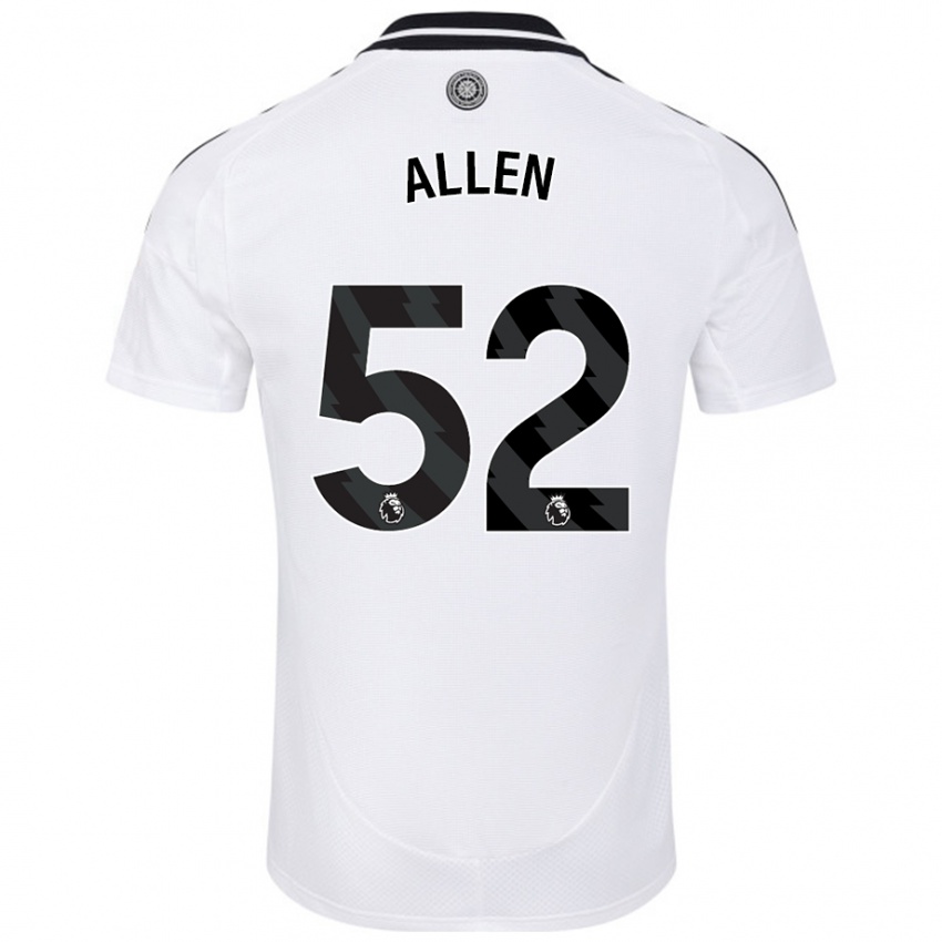 Niño Camiseta Michael Allen #52 Blanco 1ª Equipación 2024/25 La Camisa