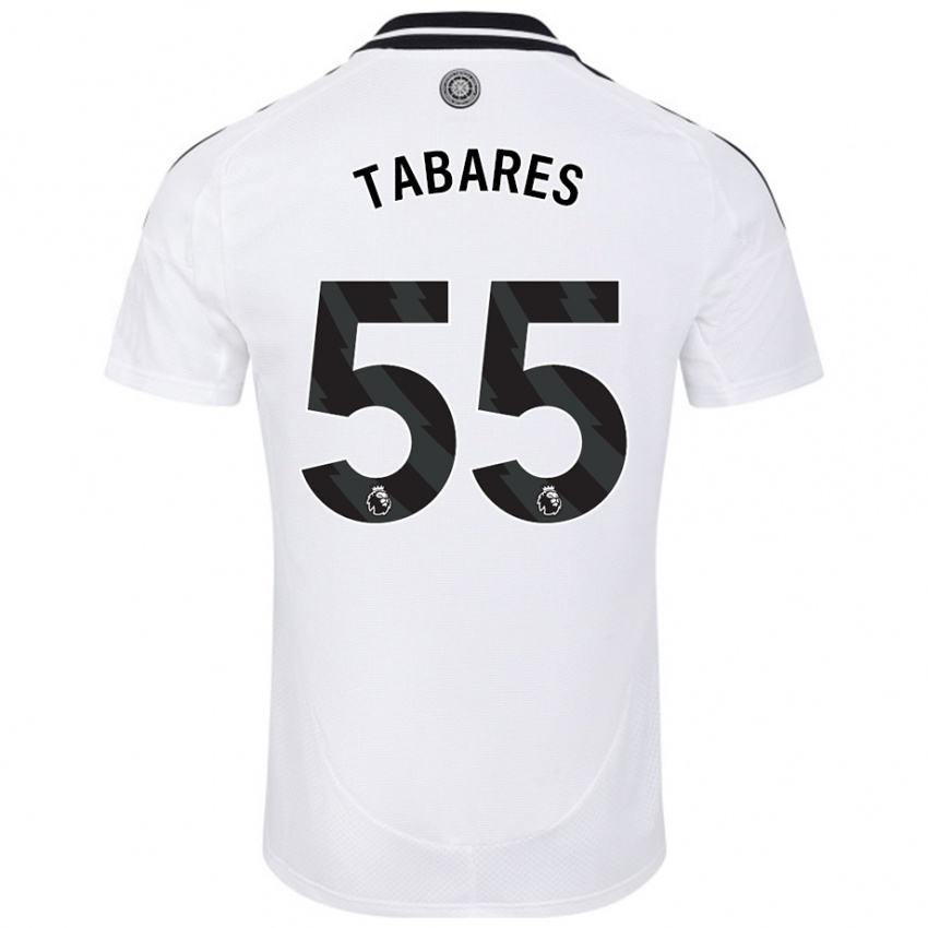 Niño Camiseta Samuel Tabares #55 Blanco 1ª Equipación 2024/25 La Camisa