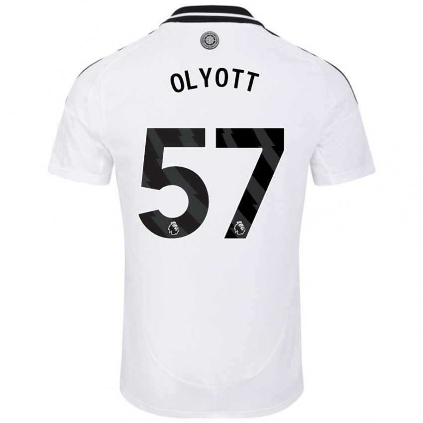 Niño Camiseta Tom Olyott #57 Blanco 1ª Equipación 2024/25 La Camisa