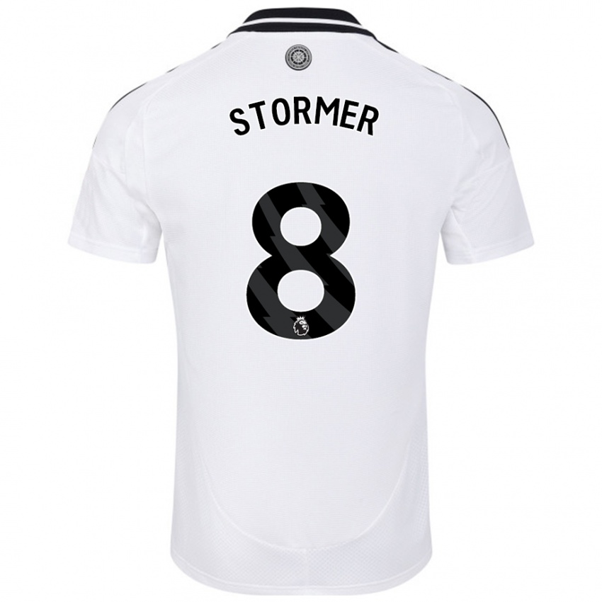 Niño Camiseta Becky Stormer #8 Blanco 1ª Equipación 2024/25 La Camisa