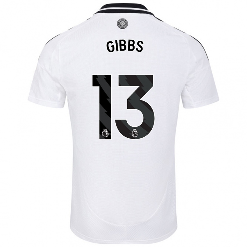 Niño Camiseta Frankie Gibbs #13 Blanco 1ª Equipación 2024/25 La Camisa