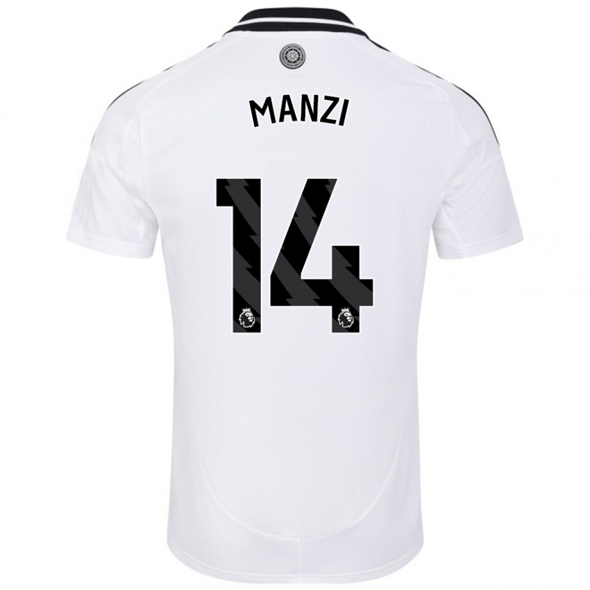 Niño Camiseta Sophie Manzi #14 Blanco 1ª Equipación 2024/25 La Camisa