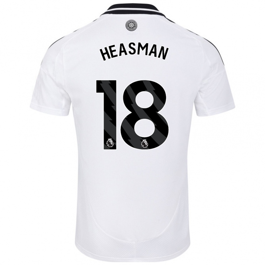 Niño Camiseta Georgia Heasman #18 Blanco 1ª Equipación 2024/25 La Camisa