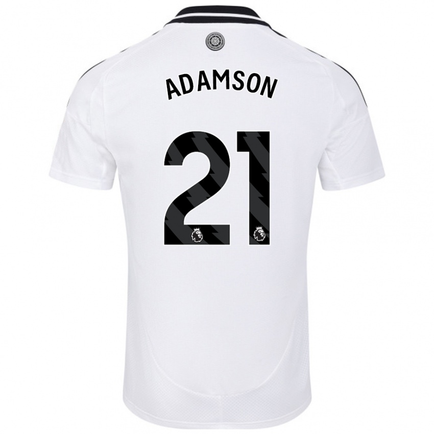 Niño Camiseta Sasha Adamson #21 Blanco 1ª Equipación 2024/25 La Camisa