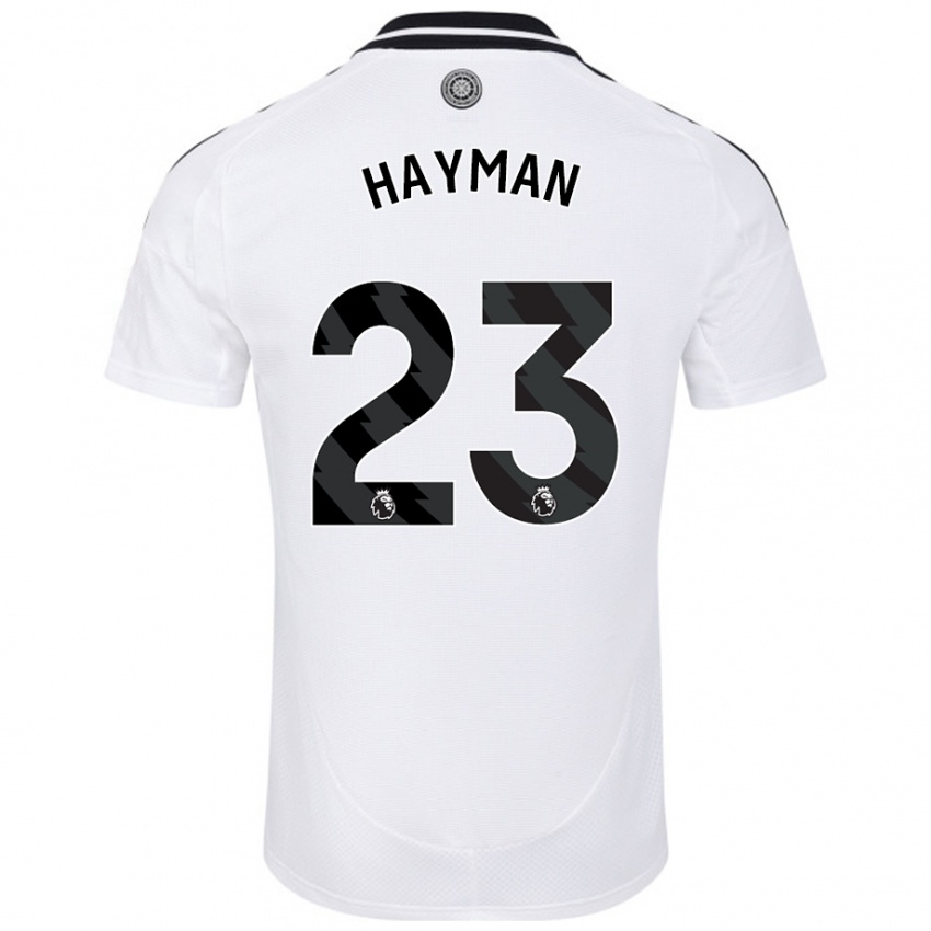 Niño Camiseta Alex Hayman #23 Blanco 1ª Equipación 2024/25 La Camisa