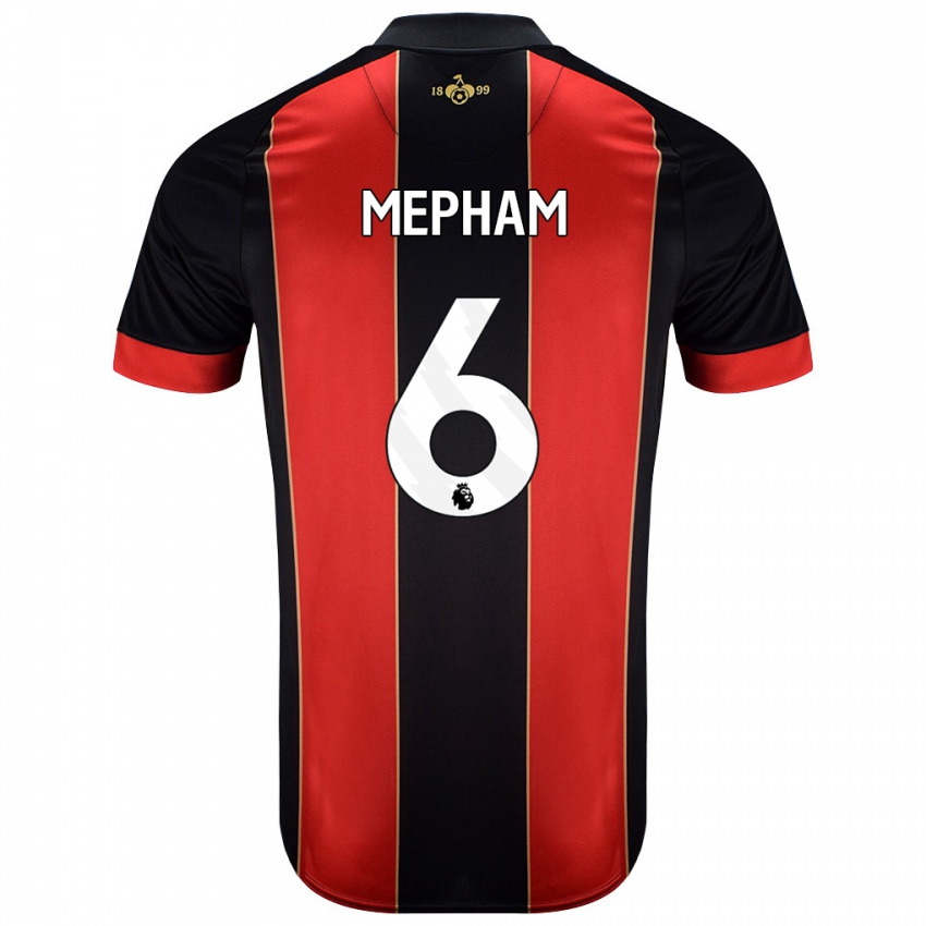 Niño Camiseta Chris Mepham #6 Rojo Negro 1ª Equipación 2024/25 La Camisa