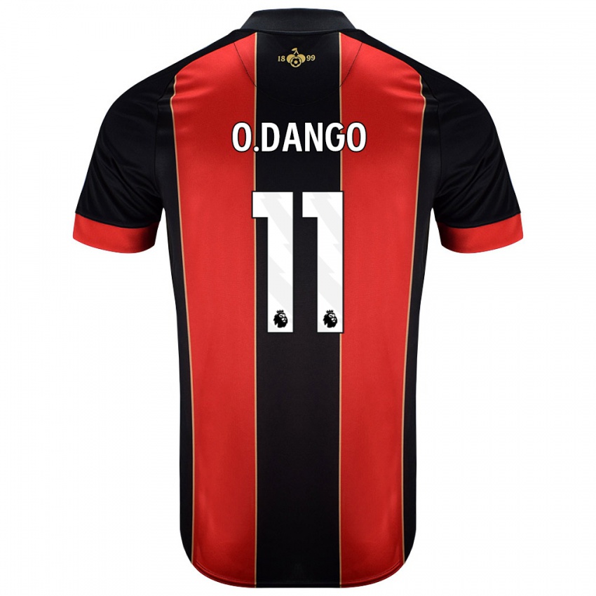 Niño Camiseta Dango Ouattara #11 Rojo Negro 1ª Equipación 2024/25 La Camisa