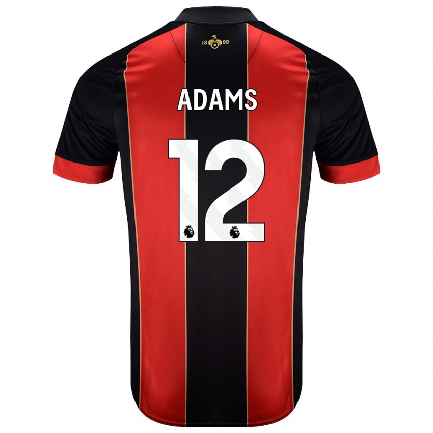 Niño Camiseta Tyler Adams #12 Rojo Negro 1ª Equipación 2024/25 La Camisa