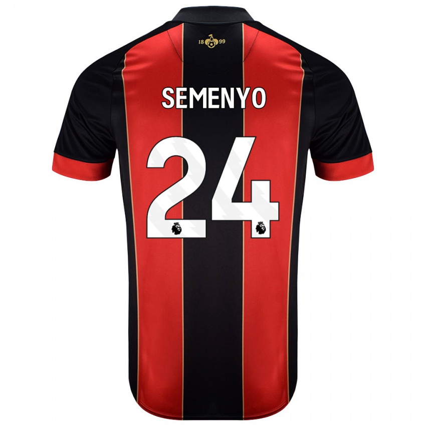 Niño Camiseta Antoine Semenyo #24 Rojo Negro 1ª Equipación 2024/25 La Camisa