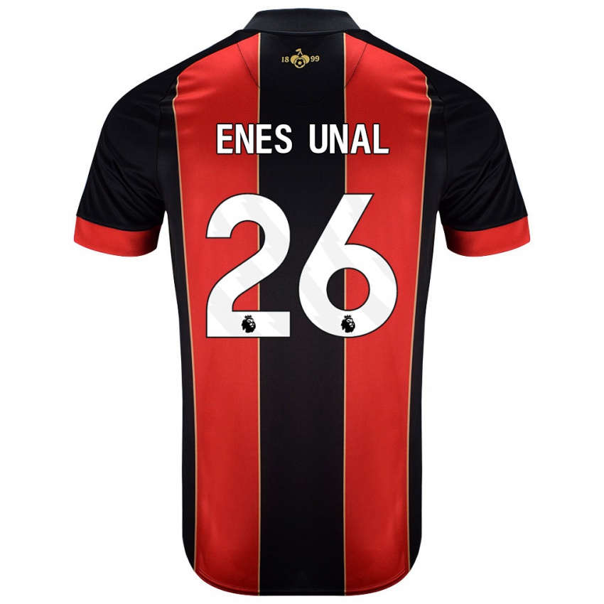 Niño Camiseta Enes Ünal #26 Rojo Negro 1ª Equipación 2024/25 La Camisa