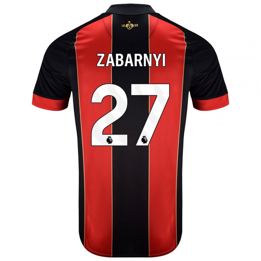 Niño Camiseta Ilya Zabarnyi #27 Rojo Negro 1ª Equipación 2024/25 La Camisa