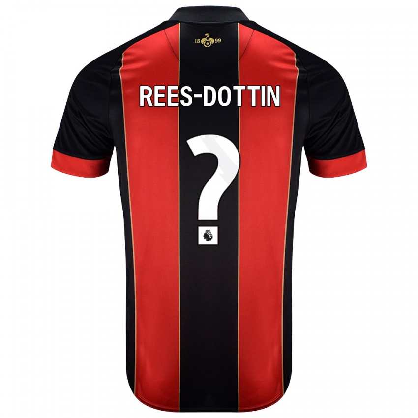 Niño Camiseta Remy Rees-Dottin #0 Rojo Negro 1ª Equipación 2024/25 La Camisa