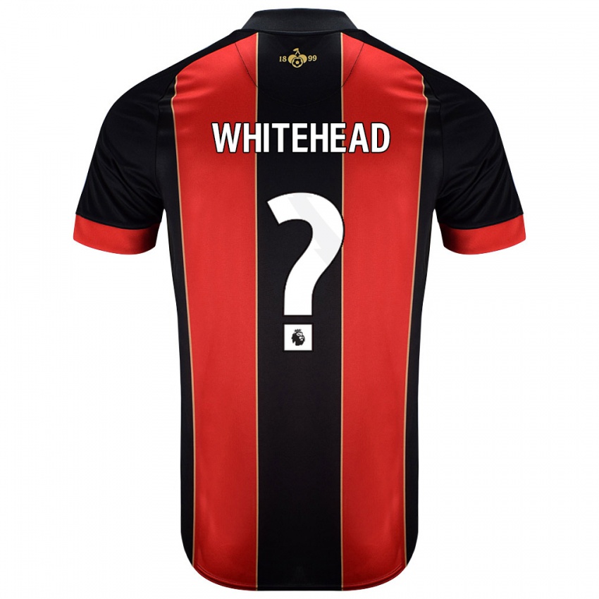 Niño Camiseta Tommy Whitehead #0 Rojo Negro 1ª Equipación 2024/25 La Camisa