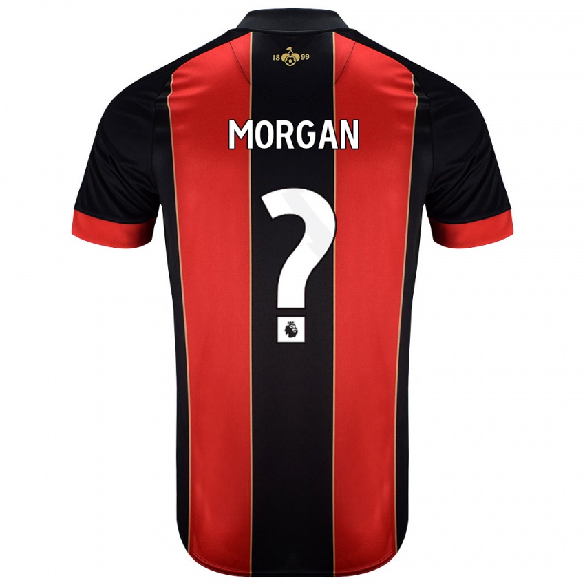 Niño Camiseta Ollie Morgan #0 Rojo Negro 1ª Equipación 2024/25 La Camisa