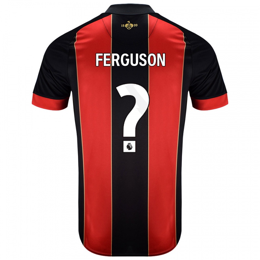 Niño Camiseta Josh Ferguson #0 Rojo Negro 1ª Equipación 2024/25 La Camisa