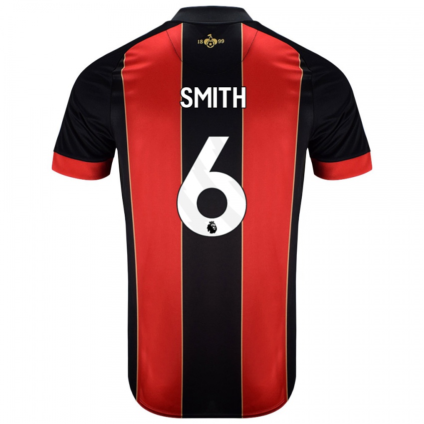 Niño Camiseta Maisy Smith #6 Rojo Negro 1ª Equipación 2024/25 La Camisa