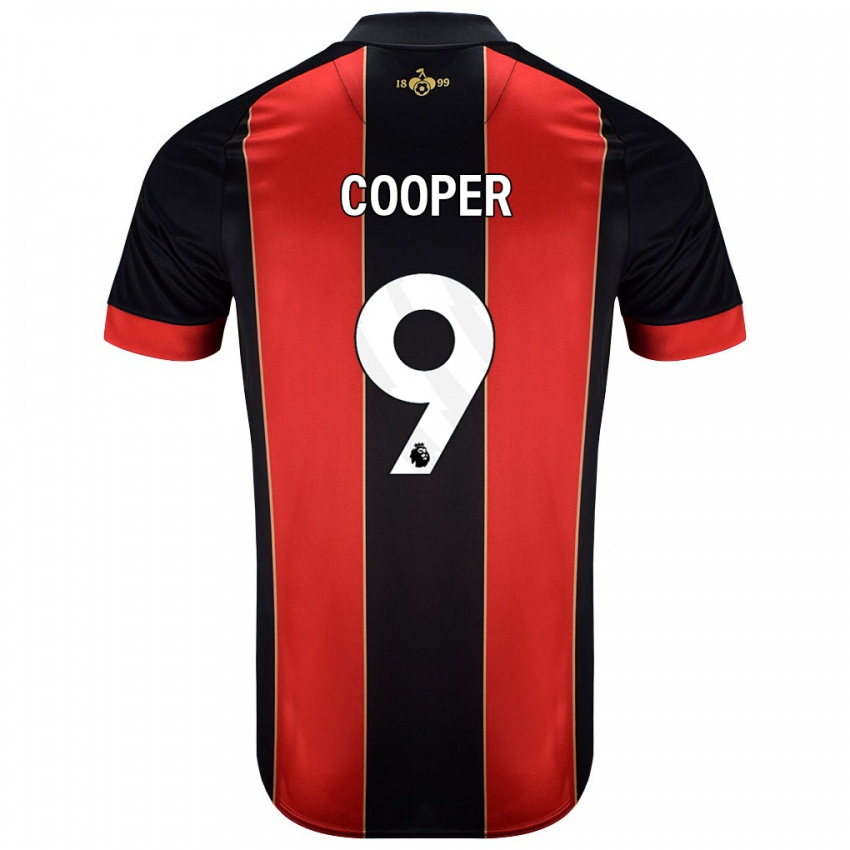 Niño Camiseta Lucy Cooper #9 Rojo Negro 1ª Equipación 2024/25 La Camisa