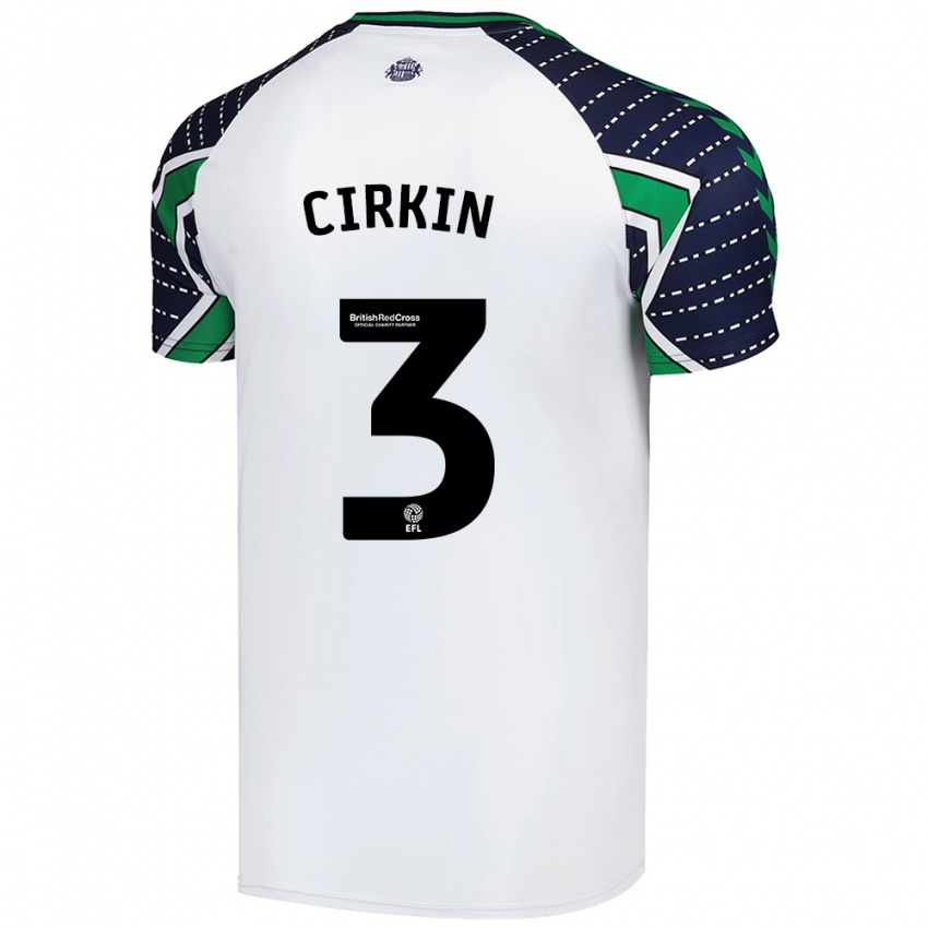 Niño Camiseta Dennis Cirkin #3 Blanco 2ª Equipación 2024/25 La Camisa