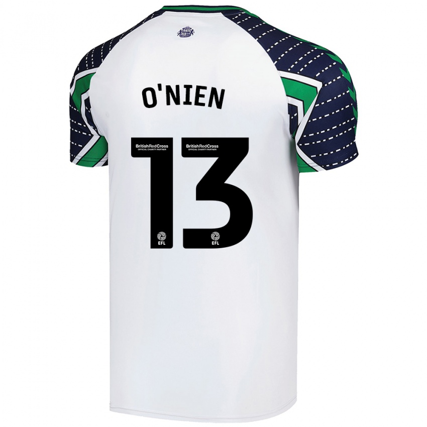 Niño Camiseta Luke O'nien #13 Blanco 2ª Equipación 2024/25 La Camisa