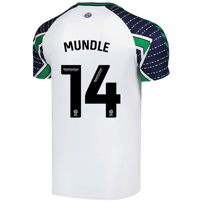 Niño Camiseta Romaine Mundle #14 Blanco 2ª Equipación 2024/25 La Camisa