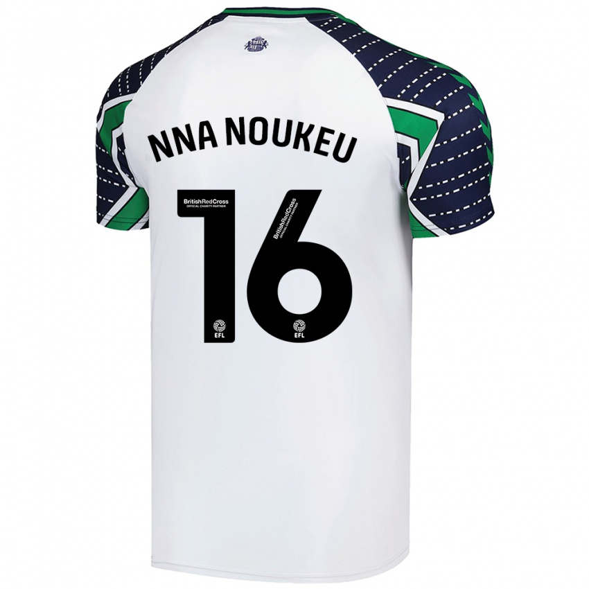 Niño Camiseta Blondy Nna Noukeu #16 Blanco 2ª Equipación 2024/25 La Camisa