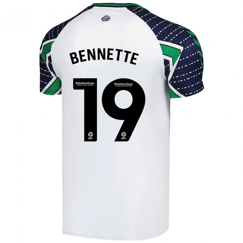 Niño Camiseta Jewison Bennette #19 Blanco 2ª Equipación 2024/25 La Camisa