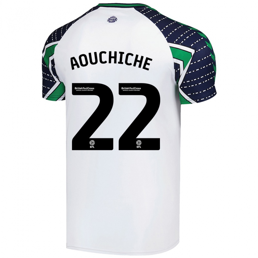 Niño Camiseta Adil Aouchiche #22 Blanco 2ª Equipación 2024/25 La Camisa