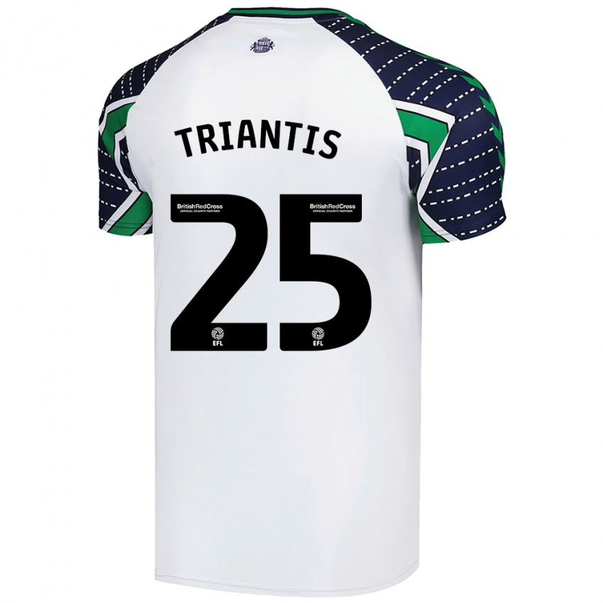 Niño Camiseta Nectarios Triantis #25 Blanco 2ª Equipación 2024/25 La Camisa