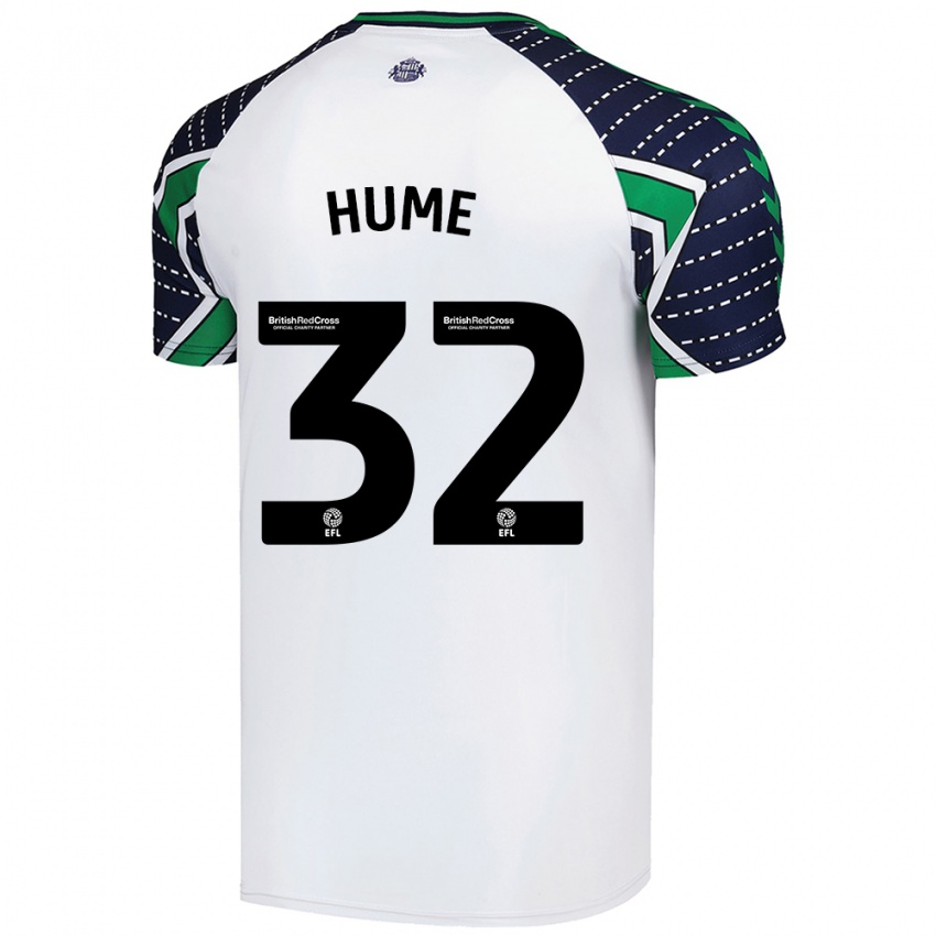 Niño Camiseta Trai Hume #32 Blanco 2ª Equipación 2024/25 La Camisa