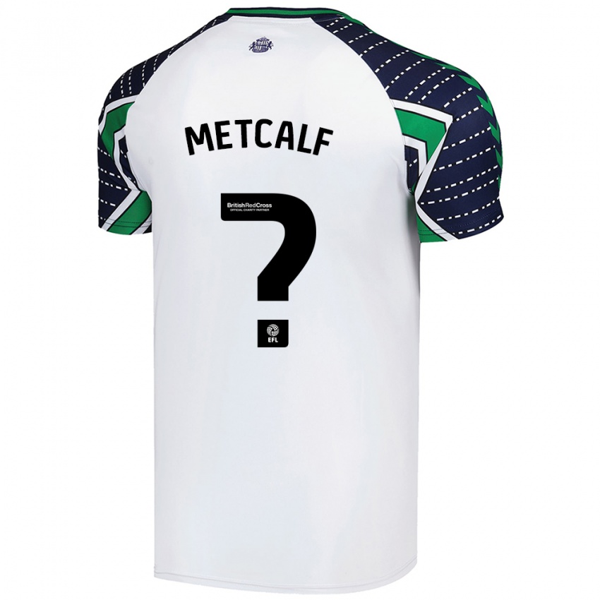 Niño Camiseta Ben Metcalf #0 Blanco 2ª Equipación 2024/25 La Camisa