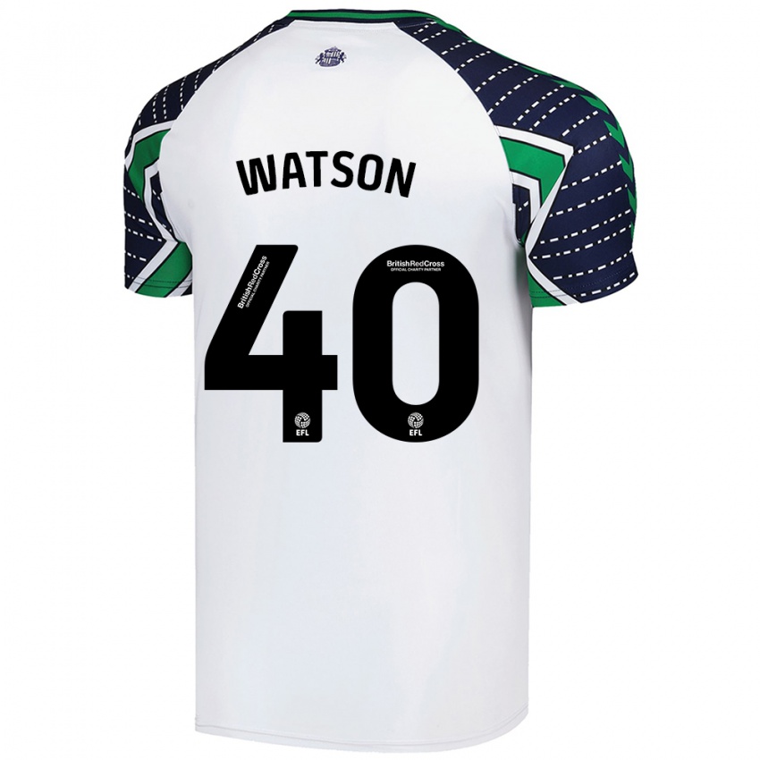 Niño Camiseta Tom Watson #40 Blanco 2ª Equipación 2024/25 La Camisa