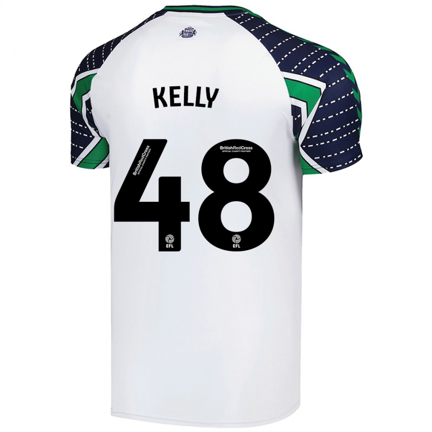 Niño Camiseta Caden Kelly #48 Blanco 2ª Equipación 2024/25 La Camisa