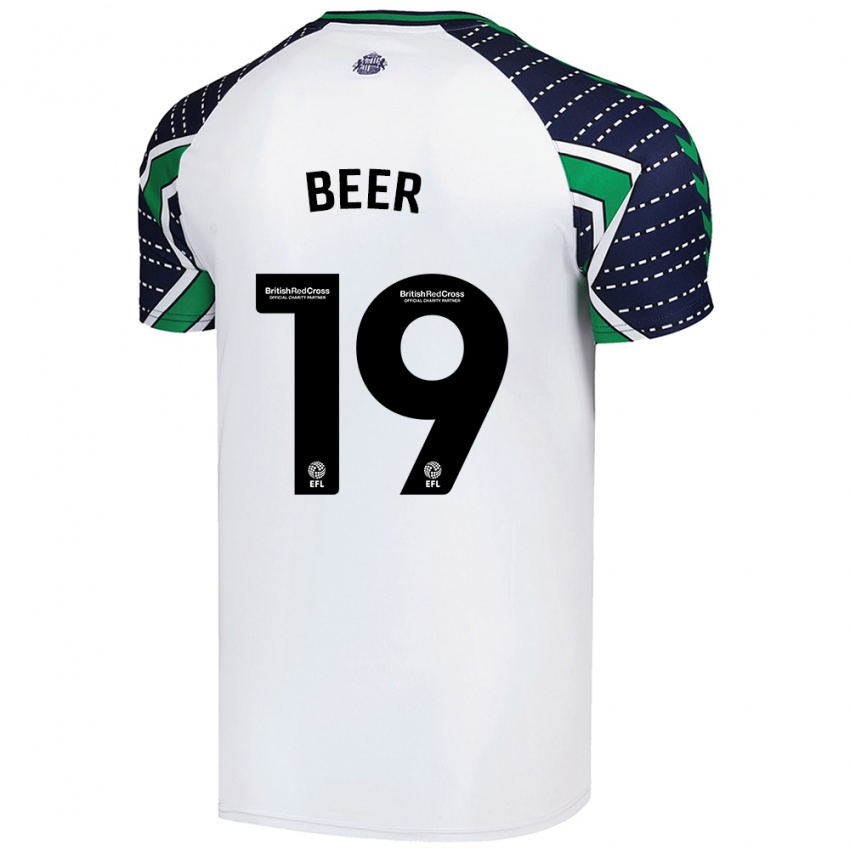 Niño Camiseta Megan Beer #19 Blanco 2ª Equipación 2024/25 La Camisa