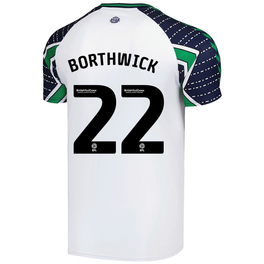 Niño Camiseta Megan Borthwick #22 Blanco 2ª Equipación 2024/25 La Camisa