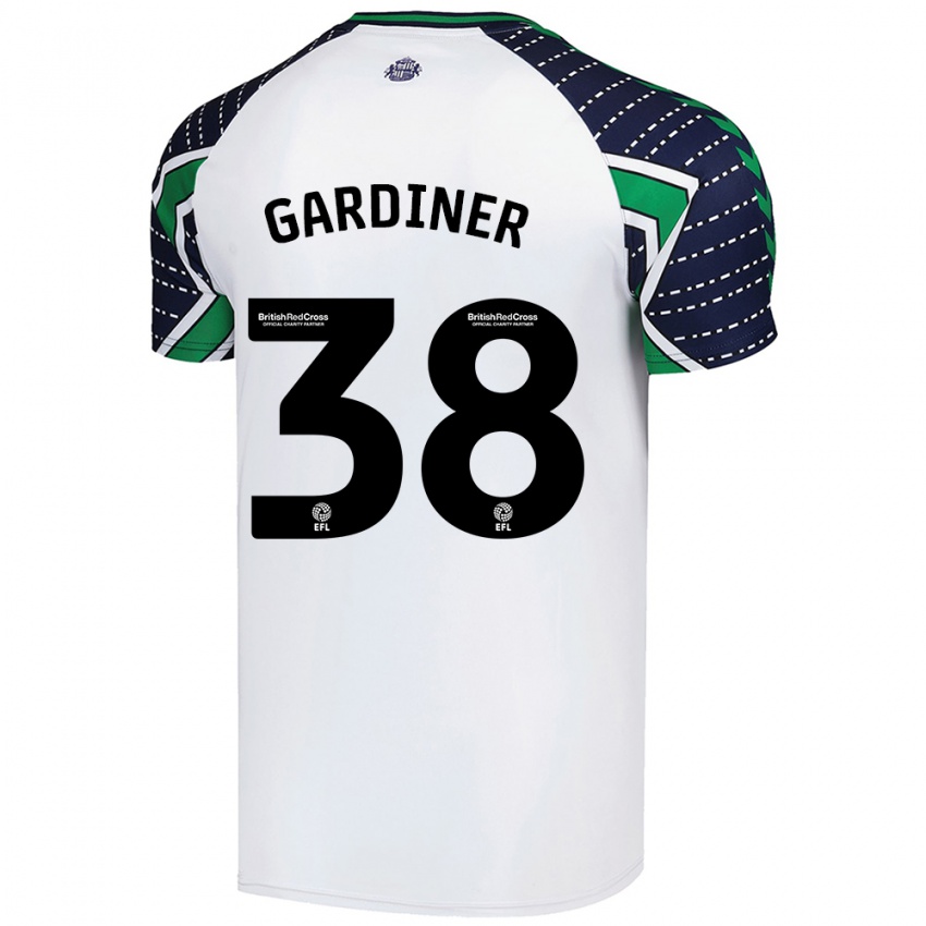 Niño Camiseta Harry Gardiner #38 Blanco 2ª Equipación 2024/25 La Camisa