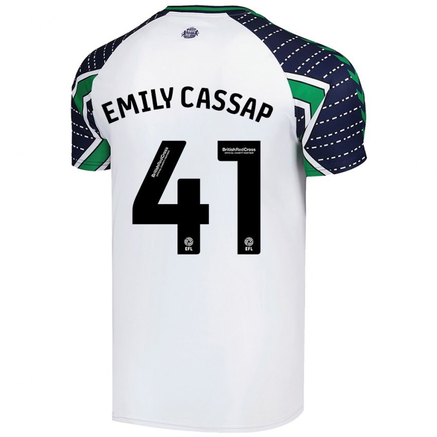 Niño Camiseta Emily Cassap #41 Blanco 2ª Equipación 2024/25 La Camisa