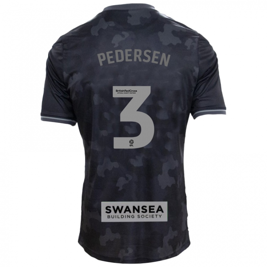 Niño Camiseta Kristian Pedersen #3 Negro 2ª Equipación 2024/25 La Camisa